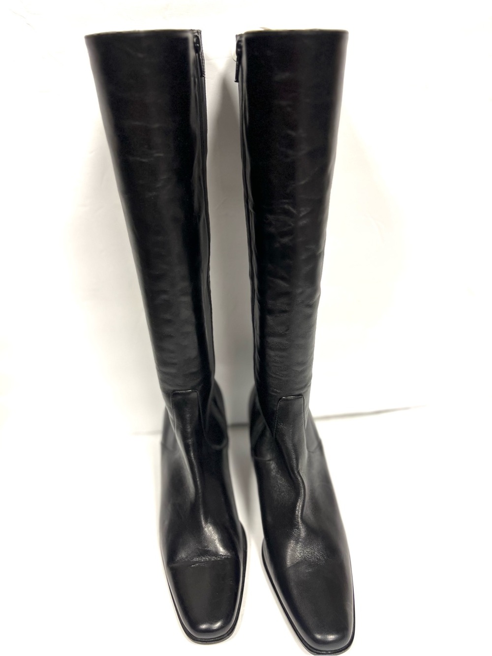 Talbots Women's Black Knee-High Leather Boots Sz 8.5 M